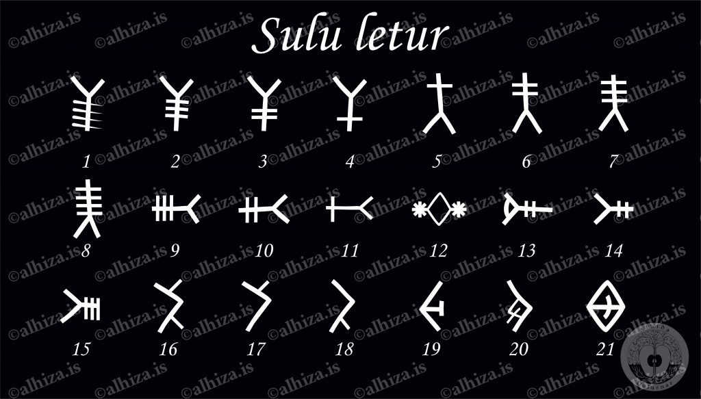 Storkvenna letur, sulu letur, литеры великих женщин, исландское колдовство, графическая магия